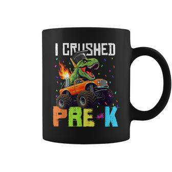 I Crushed Pre-K Dino T Rex Truck Grad Graduation Boys Kids Coffee Mug - Thegiftio UK