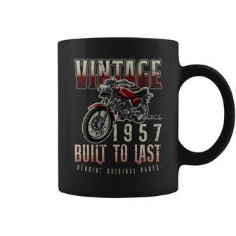 Cumpleañosintage De Motos De Motos Nacidos En 1957 Manga Larga Taza de café - Regaloses