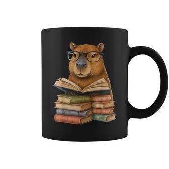 Cute Capybara Reading Books Animal Capybara Bookworms Coffee Mug - Thegiftio UK