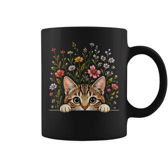 Cute Cat Flower Coffee Mug - Thegiftio UK