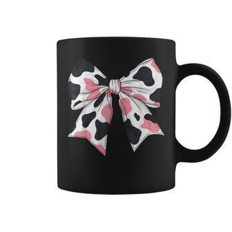 Cute Cow Print Coquette Bow Cow Mom Mommy Girls Kids Coffee Mug | Seseable UK