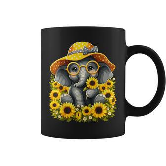 Cute Elephant With Sunflowers Coffee Mug - Thegiftio UK