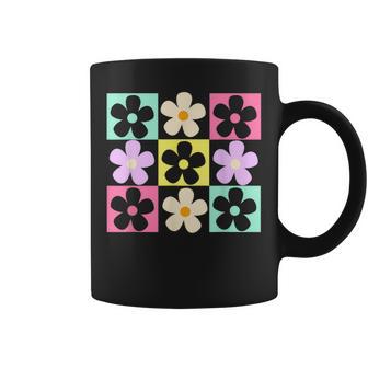 Cute Flower Pattern Retro Groovy Daisy Flower 70S Coffee Mug - Thegiftio UK