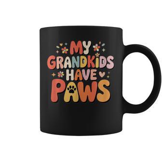 Cute My Grandkids Have Paws Pet Dog Cat Grandma Coffee Mug - Thegiftio UK