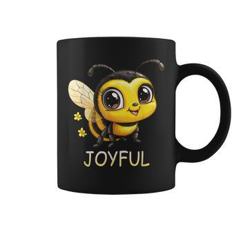 Cute Inspirational Be Joyful Bumble Bee Coffee Mug - Thegiftio UK