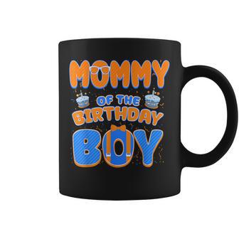 Cute Mommy Of The Birthday Boy Matching Blue Orange Party Coffee Mug - Monsterry UK