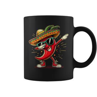 Dab Chili Wearing A Sombrero And Sunglasses Cinco De Mayo Coffee Mug - Thegiftio UK