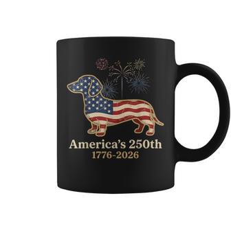 Dachshund 250Th Patriotic Dog Fireworks Wiener Dog Coffee Mug - Thegiftio UK