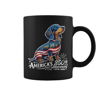 Dachshund America's 250Th Patriotic Dog Fireworks Coffee Mug - Thegiftio UK