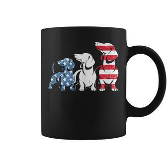 Dachshund Patriotic American Flag Dachshund 4Th Of July Coffee Mug - Thegiftio UK