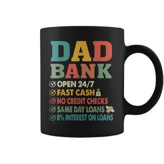 Dad Bank Father's Day No Credit Checks Vintage Daddy Coffee Mug - Thegiftio UK