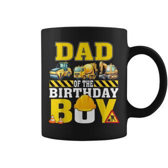 Dad Of The Birthday Boy Construction Worker Birthday Coffee Mug - Thegiftio UK