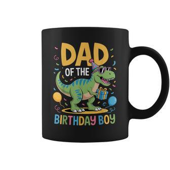 Dad Of The Birthday Party Outfit Dinosaur Squad Daddy Coffee Mug - Monsterry