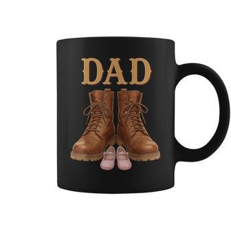 Dad Of Daughter Vintage Boots Father Girl Proud Dad Coffee Mug - Thegiftio UK