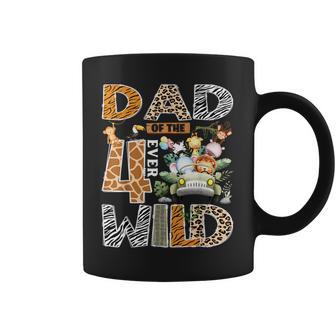 Dad Of The Four Ever Wild Safari 4Th Birthday Boy Coffee Mug - Thegiftio