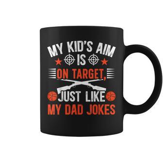 Dad Jokes Trap Shooting Dad Of A Trap Shooter Father Coffee Mug - Thegiftio UK