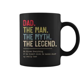 Dad The Man The Myth The Legend He Knows Everything Coffee Mug - Thegiftio