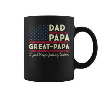 Dad Papa Great Papa I Keep Getting Better Father's Day Men Coffee Mug - Thegiftio UK