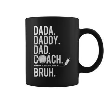 Dada Daddy Dad Bruh Vintage Ice Hockey Coach Family Humor Coffee Mug - Thegiftio