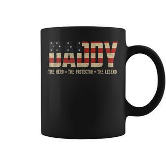 Daddy Protector Hero Legend Usa Flag Daddy Father's Day Coffee Mug - Monsterry