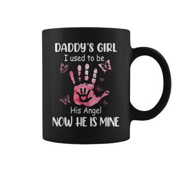 Daddy's Girl I Used To Be His Angel Now He's Mine In Heaven Coffee Mug - Thegiftio UK