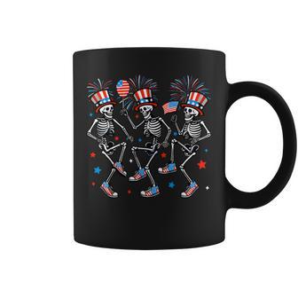 Dancing Skeleton Independence Day American 4Th Of July Coffee Mug - Thegiftio UK
