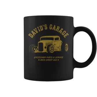 David's Garage Hotrod クラシックカーデザイン 長袖tシャツ コーヒーマグ - Kawaiitshirt