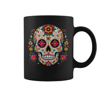 Day Of The Dead シュガースカル Dia De Los Muertos コーヒーマグ - Kawaiitshirt