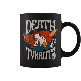 Death To Tyrants Retro Rabbit Meme Coffee Mug - Thegiftio UK