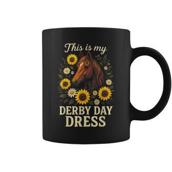 This Is My Derby Day Dress Horse Racing Sunflowers Coffee Mug - Thegiftio UK