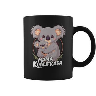 Día De La Madre Koalificada Mamá Hija Hijo Madre Cuello Taza de café - Regaloses