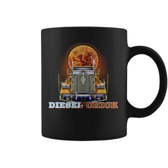 Diesel Chick Camionero Manga Larga Taza de café - Regaloses