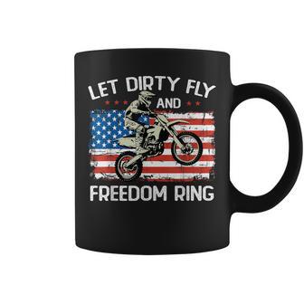 Dirt Bike Motocross Biker Usa Flag 4Th Of July Boy Youth Coffee Mug - Thegiftio UK