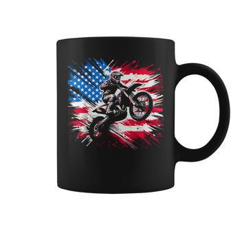 Dirtbike Motocross Usa Flag Coffee Mug - Thegiftio UK