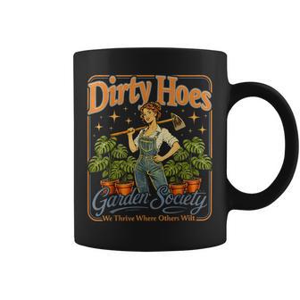 Dirty Hoes Garden Society Gardener Vintage Gardening Coffee Mug | Mazezy