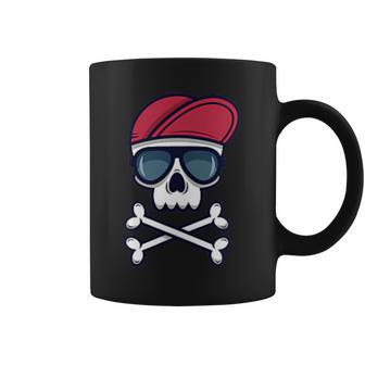 Diseño Genial De Patines Callejeros Con Forma De Calavera Cruzada In Mangas Taza de café - Regaloses