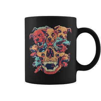 Disfruta De Tu Lado Profundo Con Este Diseño De Calavera De Perro Taza de café - Regaloses