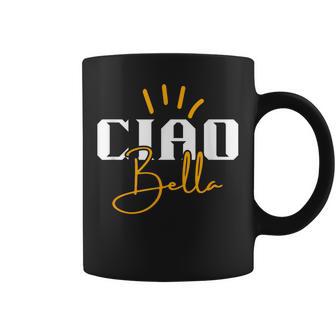 Divertido Expresión Italiana Ciao Bella Paraerano Italia Taza de café - Regaloses