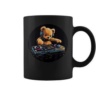 Divertido Oso De Peluche Con Disfraz De Cabina De Dj Taza de café - Regaloses