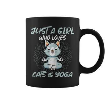Divertido Refrán Con Motivo Del Yoga & Gato Cat Mum & Cats Taza de café - Regaloses