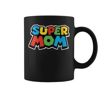 Divertido Y Lindo Equipo Deúper Mamá Para El Cumpleaños De Mamá Día De La Madre Cuello Taza de café - Regaloses