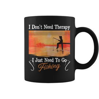 I Don't Need Therapy I Just Need Fishing コーヒーマグ - Kawaiitshirt