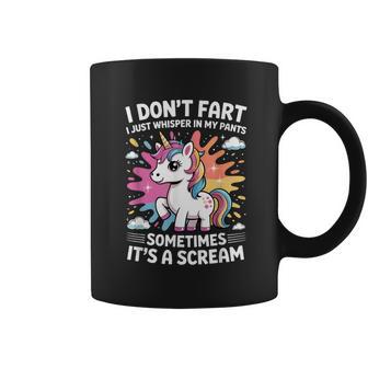 I Don't Fart I Just Whisper In My Pants Unicorn Fart Coffee Mug - Thegiftio UK