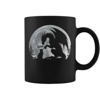 Dragon Boop Cat Under Full Moon Cute Fantasy Night Coffee Mug - Thegiftio UK