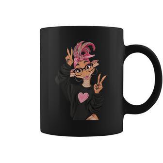 Dragon Drôle Avec Lunettes Doubleigne De Paix Mignon Dragon Tasse - Cadeauxyz