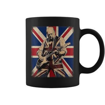 Drapeau Britanniqueintage Boss Winston Churchill Jouant De La Guitare Tasse - Cadeauxyz