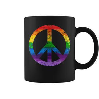 Drapeau De La Paix Hippie Arc-En-Ciel Drapeau Lgbt Gay Pride Tasse - Cadeauxyz