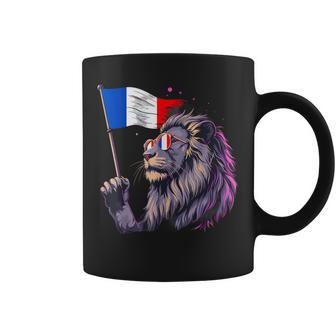 Drapeau Français Lion Racines Françaises Fierté Française France Tasse - Cadeauxyz