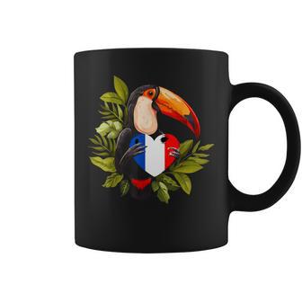 Drapeau Français Toucan Racines Françaises Fierté Française France Tasse - Cadeauxyz