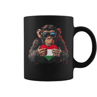 Drapeau Hongrois Avec Motif Cœur Et Fierté Hongroise Tasse - Cadeauxyz